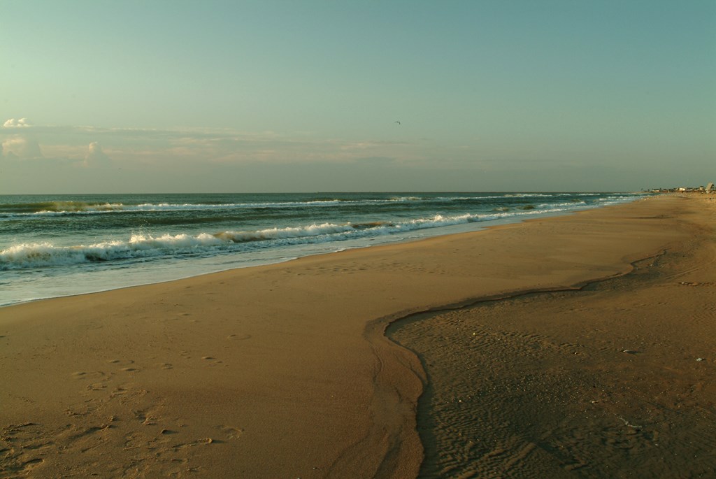 Beach Scene at Surfside Beach Texas Gulf of Mexico