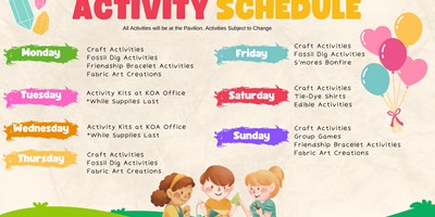 Weekly Activity Schedule