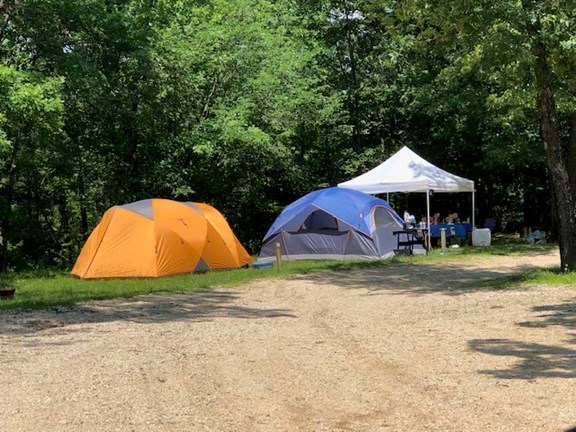 Tent sites with water and electricity