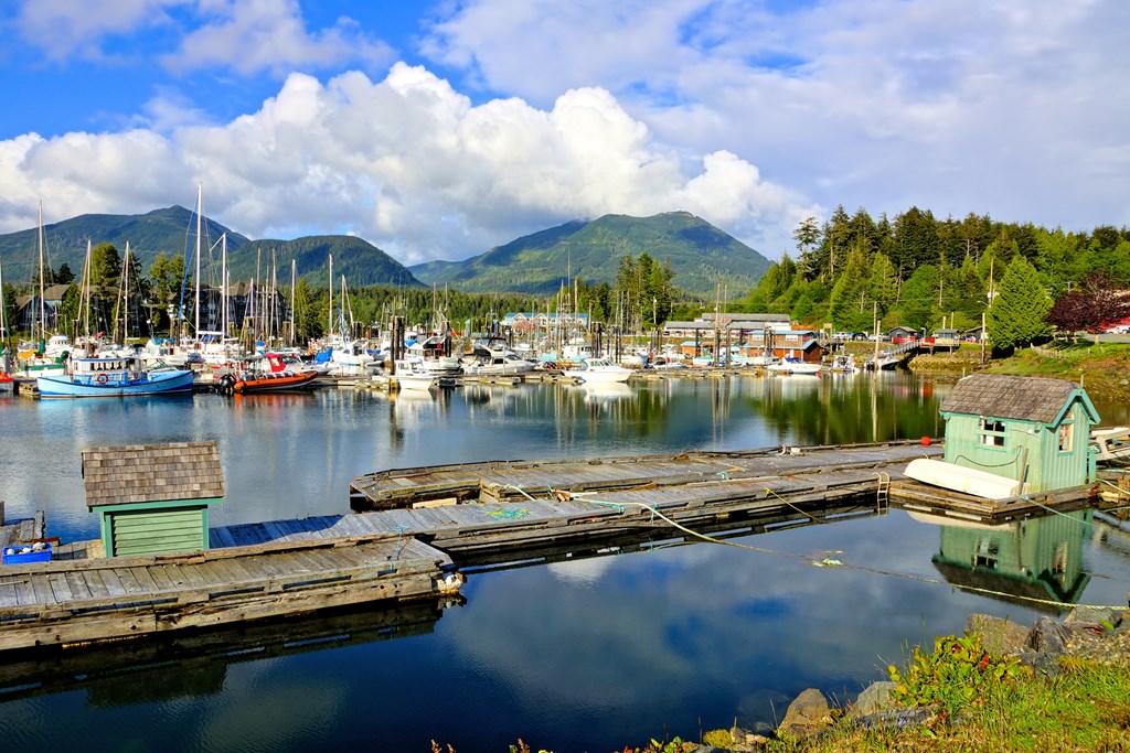 Ucluelet Harbor in British Columbia Canada