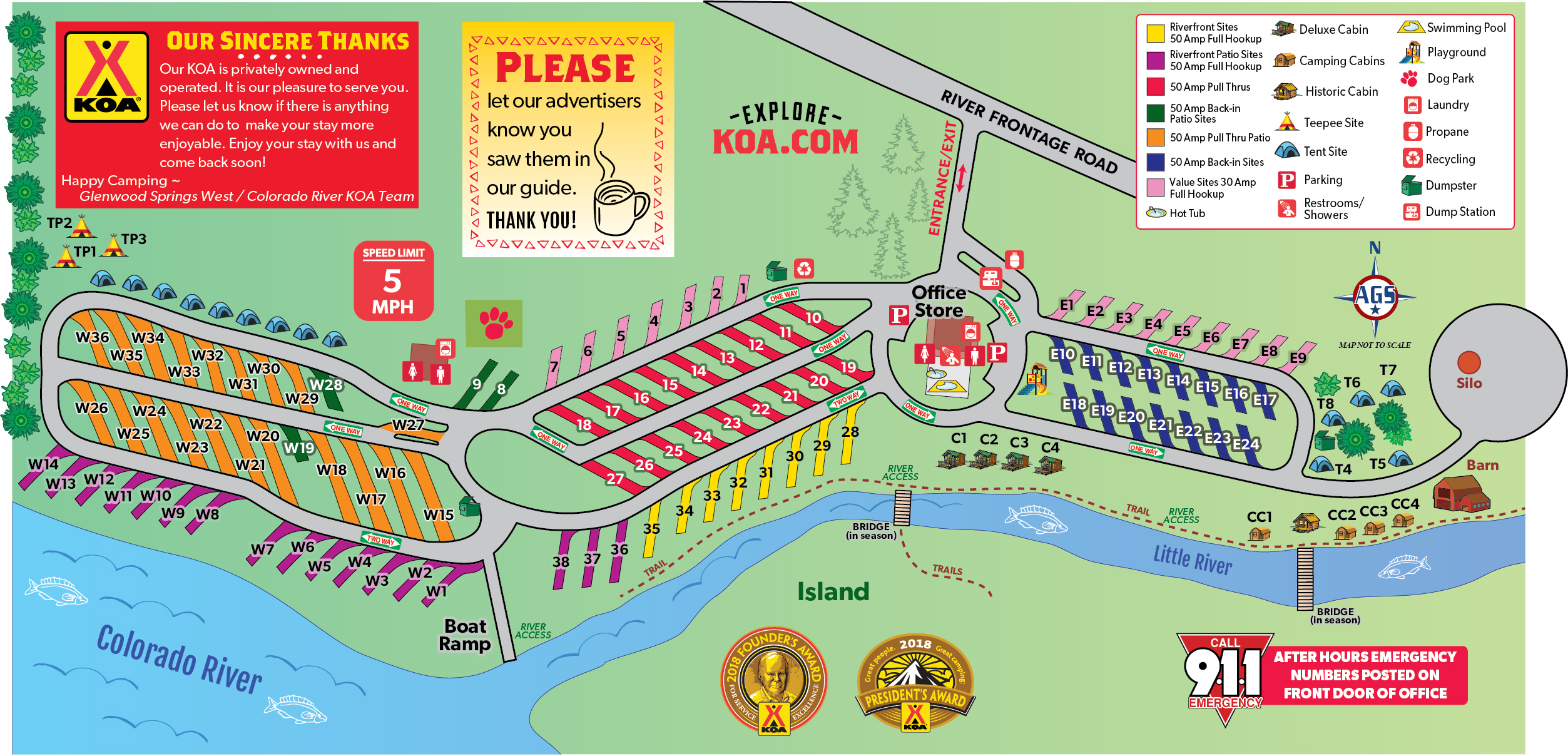 Silt, Colorado Campground Glenwood Springs West / Colorado River KOA